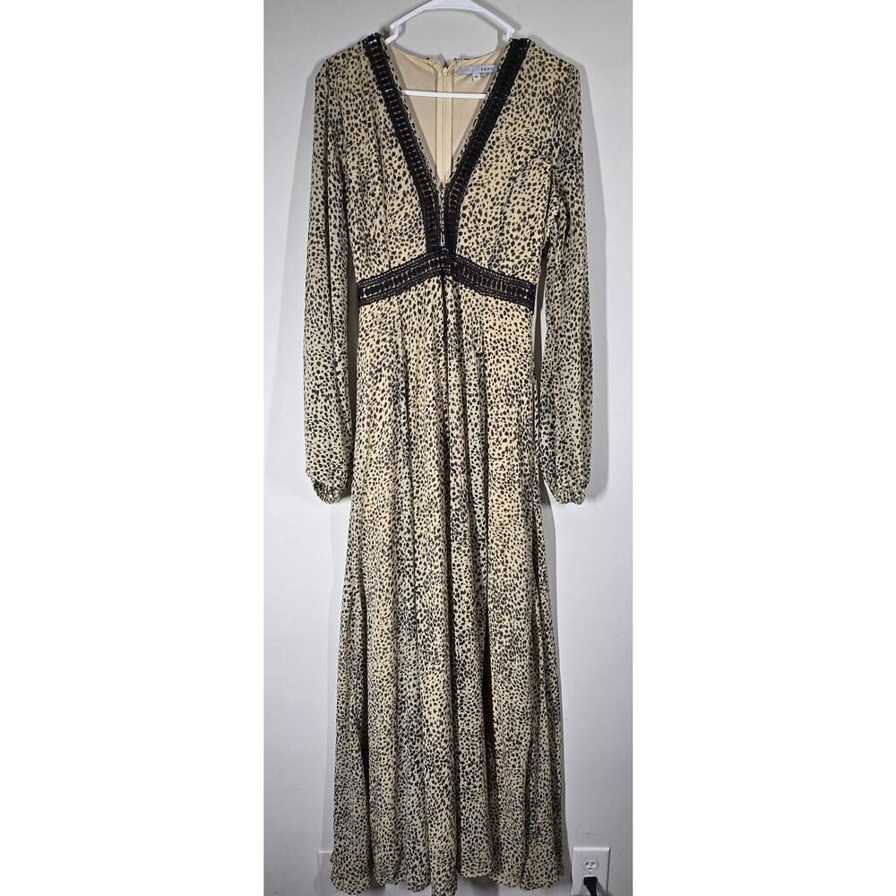 Baltic Born Cream and Black Leopard Print Maxi Dress